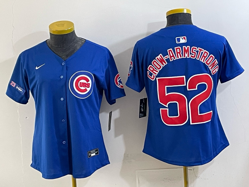 Youth Chicago Cubs #52 Crow Armstrong Blue Nike MLB 2025 Jersey 002->youth mlb jersey->Youth Jersey